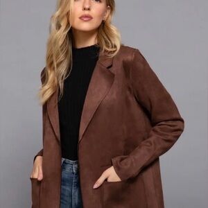 Active USA Chocolate Brown Duster Coat ptp 22 length 35 size medium